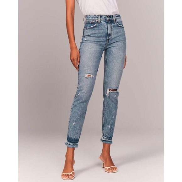 Abercrombie & Fitch Denim - ABERCROMBIE High Rise Mom Jean Acid Bre Wash Size 26